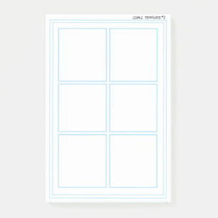 Jumbon storleksanpassade den komiska konstmallen post-it block