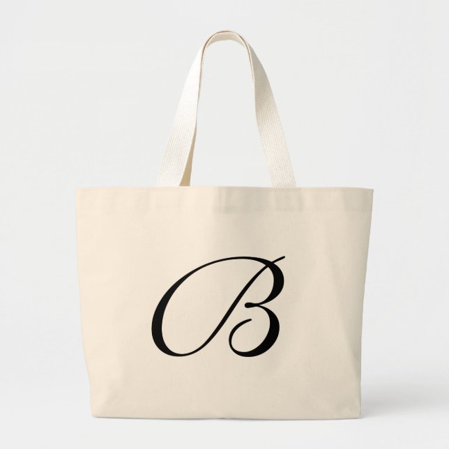 Jumbototot för Monogram B hänger lös <White> Jumbo Tygkasse (Framsidan)