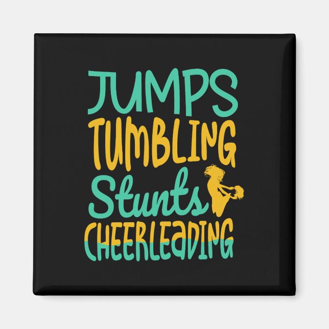 Jumbs Tumbling Stunts Cheerleading Glädjeroppor Ch Magnet (Framsidan)