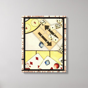 Jumded Assortment of Games of Chance Canvastryck