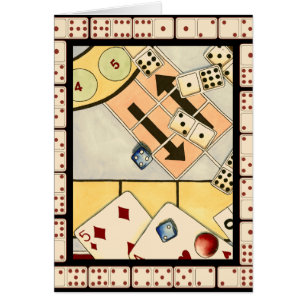 Jumded Assortment of Games of Chance Hälsningskort