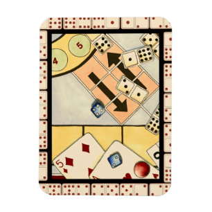 Jumded Assortment of Games of Chance Magnet