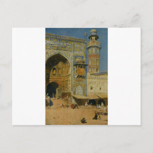Jumma Musjed Lahore Indien av Edwin Lord Weeks Vykort