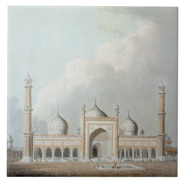 Jummahen Musjed, Delhi, pläterar XXIII från Kakelplatta (Framsidan)