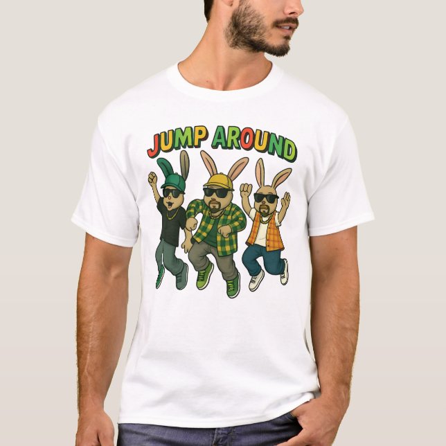 Jump around t shirt (Framsida)
