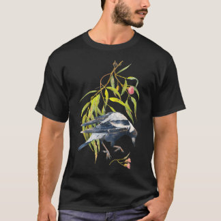 Jump - Australian Magpie Eucalyptus Watercolor T Shirt