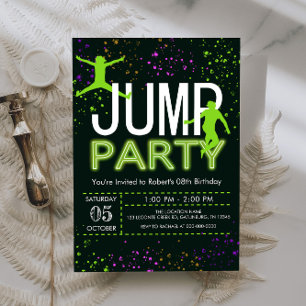Jump Birthday-inbjudan Inbjudningar