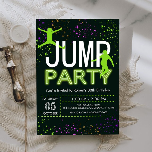 Jump Birthday-inbjudan Inbjudningar (Skapare uppladdad)