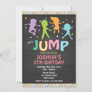Jump Birthday-inbjudan Inbjudningar
