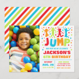 Jump Birthday-inbjudan, Trampoline Bouning House Inbjudningar