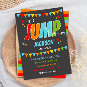 Jump Birthday-inbjudningar Inbjudningar