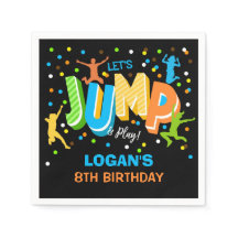 Jump Birthday Personlig Napkins