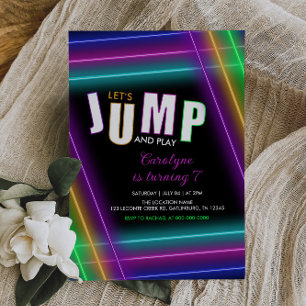 Jump Birthday Trampoline Party-inbjudan Inbjudningar