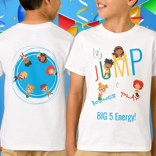 Jump Bounds Play Trampoline Park Birthday Boy T Shirt (Jump Bounce Play Trampoline Park Birthday Boy T-Shirt)