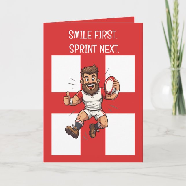 Jump High Play Proud Rugby England Kort (Framsida)