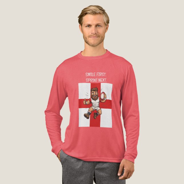 Jump High Play Proud Rugby England T Shirt (Hel framsida)