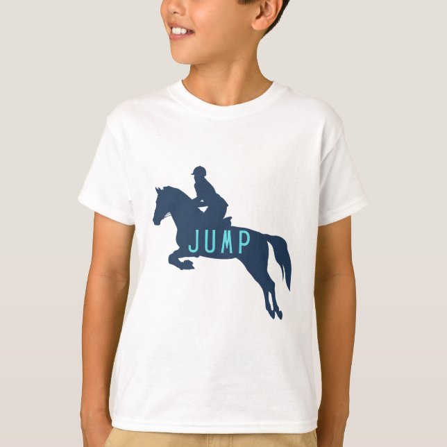 jump horse rider hunter jumper t shirt (Framsida)