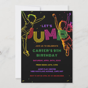 Jump-inbjudan till Barns födelsedag i Party Inbjudningar