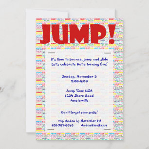 Jump Ord-inbjudan Inbjudningar