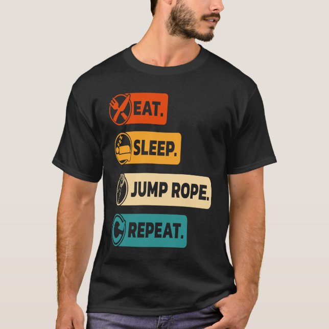 Jump Rope Jumping Skipping Roping Jumprope T Shirt (Framsida)