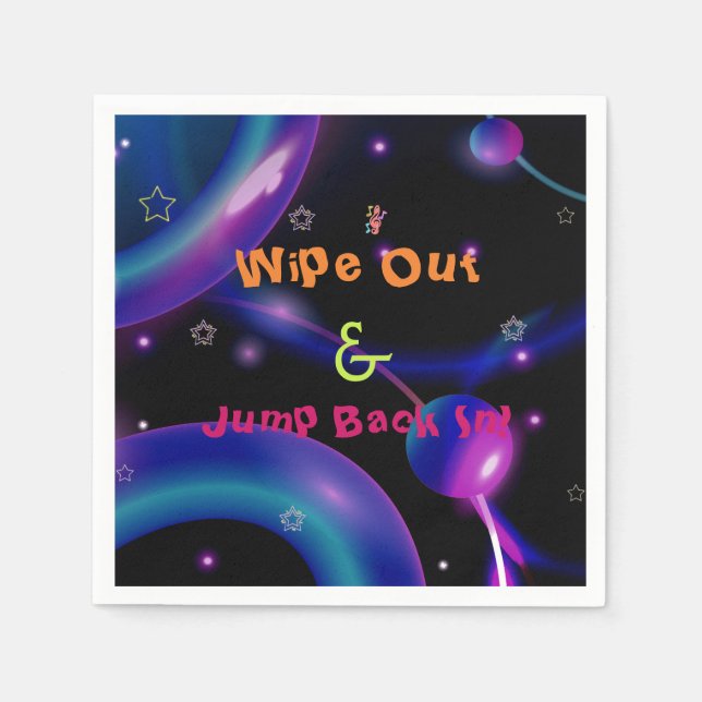 Jump Trampoline Colorful Girl födelsedagsfest Pappersservett (Framsidan)