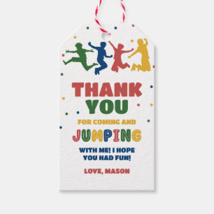 Jump Trampoline Park Boys Födelsedagsfest Favorite Presentetikett