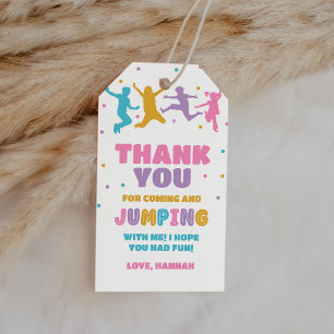 Jump Trampoline Park-Födelsedagsfest-förmån Presentetikett