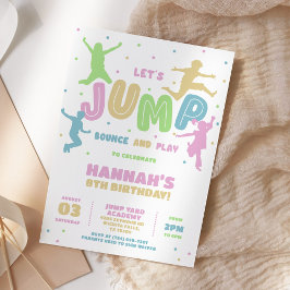 Jump Trampoline Park-Födelsedagsfest Inbjudningar