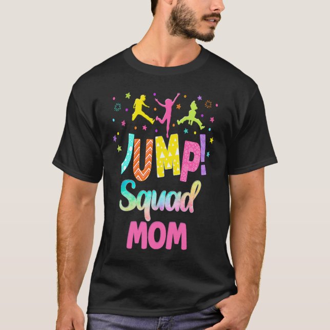 Jump Trampoline Party Mamma Matching Boung Garden T Shirt (Framsida)