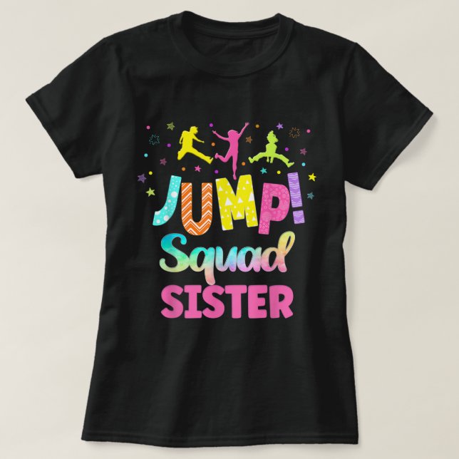 Jump Trampoline Party Mamma Matching Boung Garden T Shirt (Design framsida)