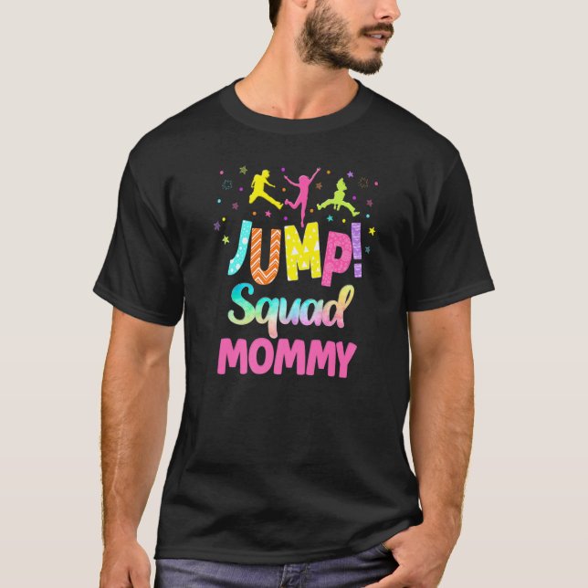 Jump Trampoline Party Mamma Matching Boung Garden T Shirt (Framsida)
