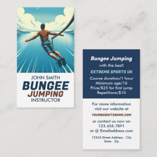Jumper Design - Bungee Jumping Instructor Visitkort