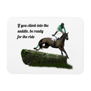 Jumper Horse Jockey in Grönt Flexible Magnet