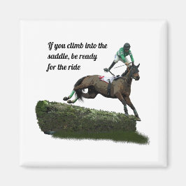 Jumper Horse Jockey in Grönt Magnet
