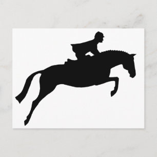 Jumper Horse Silhouette Vykort