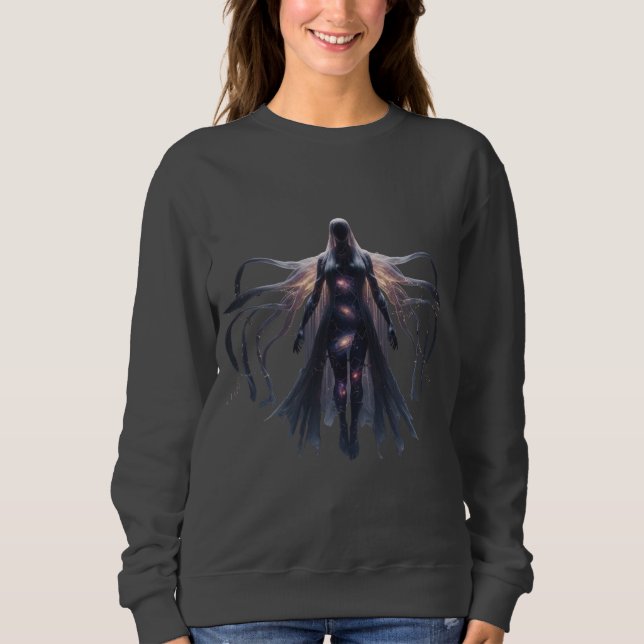 Jumperna Cosmic Enigma: Gothic Spooky Aesthetic T Shirt (Framsida)