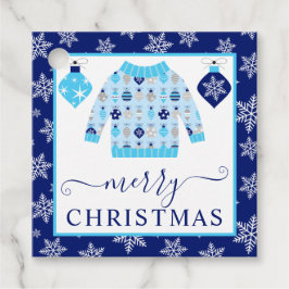 Jumperna Cute Blue och Grått jul Gåvor Etiketter