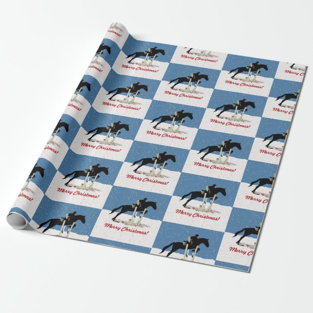 Jumperna Equestrian Horse jul Presentpapper (Utrullad)