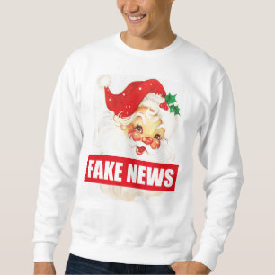 Jumperna Fake News Santa Julafton Santa Sweater Långärmad Tröja