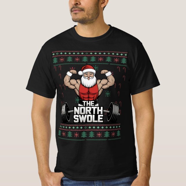Jumperna North Swole Julafton T Shirt (Framsida)