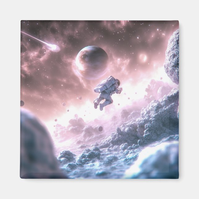 Jumping Astronaut Magnet (Framsidan)