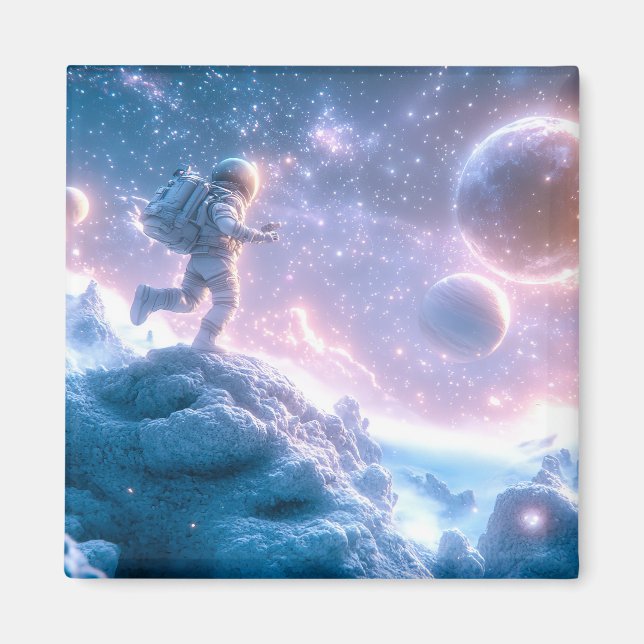 Jumping Astronaut Magnet (Framsidan)