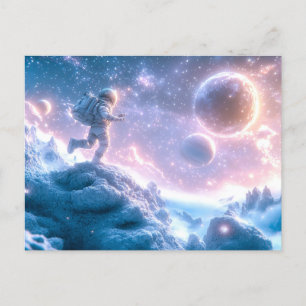 Jumping Astronaut Vykort