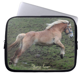 Jumping Belgium Horse-älskare Laptop sleeve