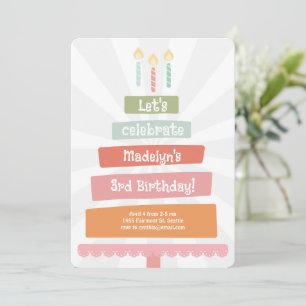 Jumping Birthday Cake Inbjudningar