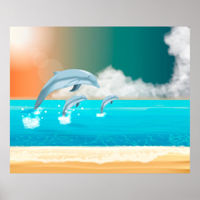 Jumping Dolphins Poster (Framsidan)