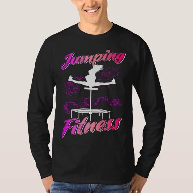 Jumping Fitness Trampoline Endurance Cardio Jumpin T Shirt (Framsida)