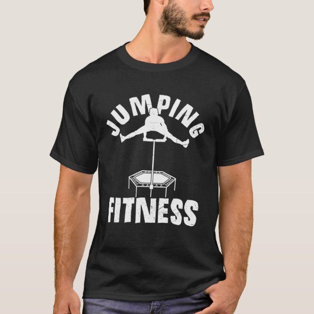 Jumping Fitness Trampoline Jumping Endurance Sport T Shirt (Framsida)
