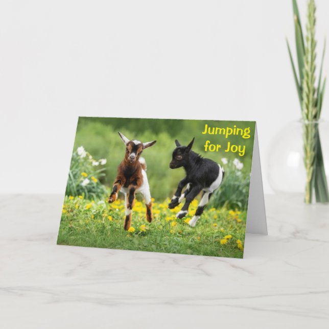 **JUMPING FOR JOY ON DIN 10:e BIRTHDAY** Kort (Framsida)