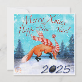 Jumping Fox Julafton Card Kort